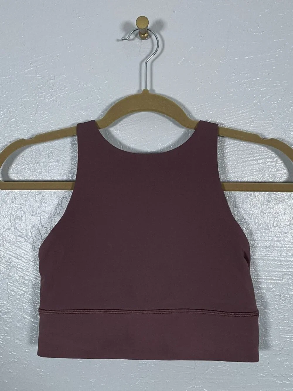 Lululemon Women 6 Mauve Pink Energy Bra High Neck Long Line Athleisure Workout
